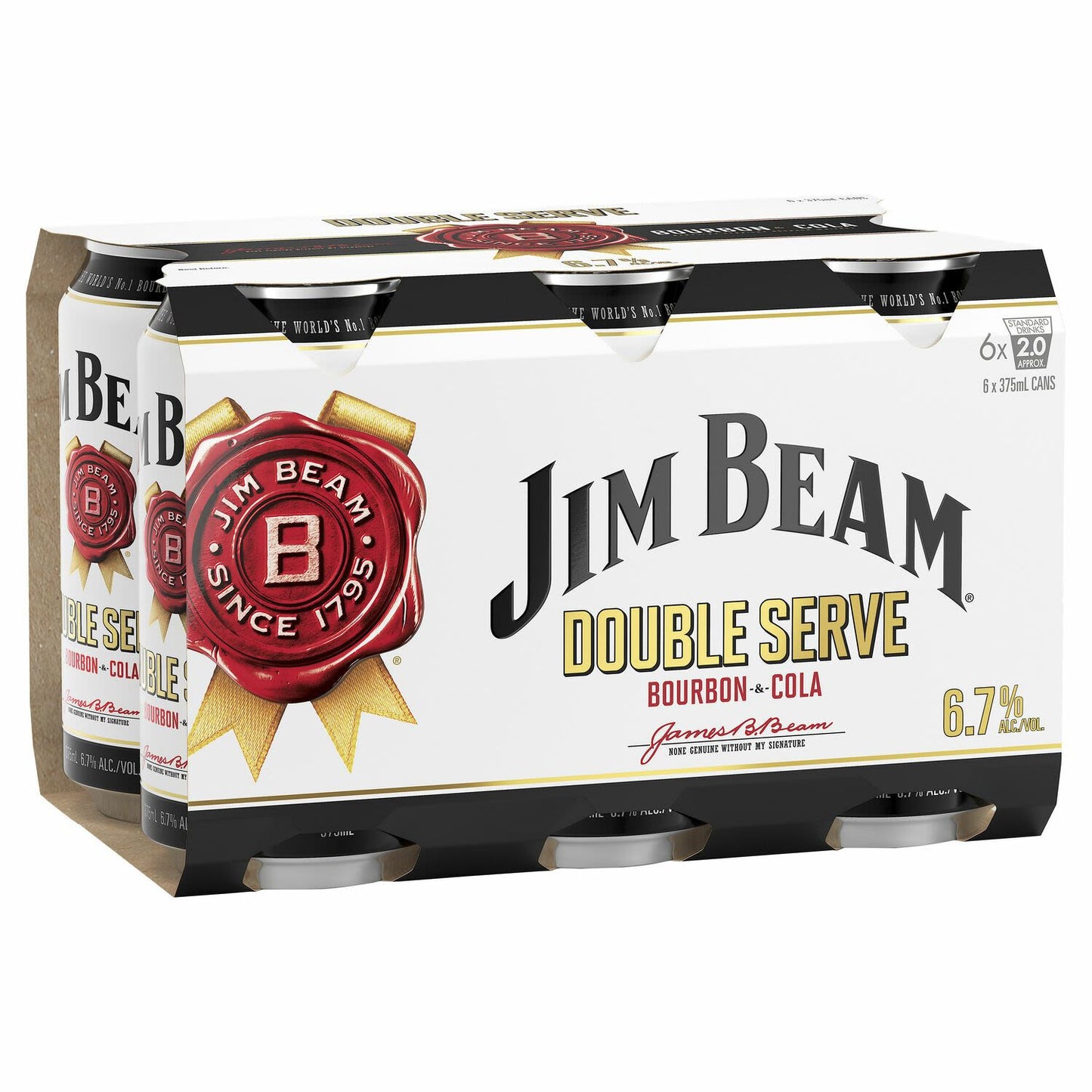 Jim Beam Double Serve Cans - 6 Pack