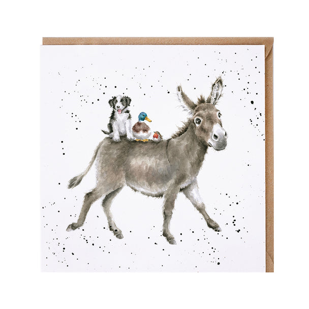 The Donkey Ride Greeting Card (Blank) Wrendale Designs