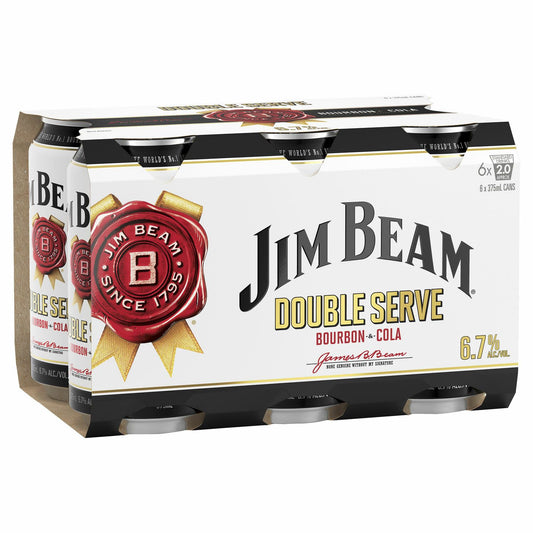 Jim Beam Double Serve Cans - 6 Pack