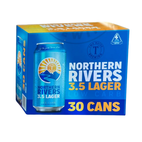 Northern Rivers 3.5% Lager - Carton 30 pack