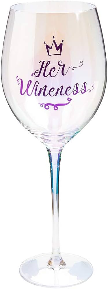 Her Wineness Giant Iridescent Wine Glass